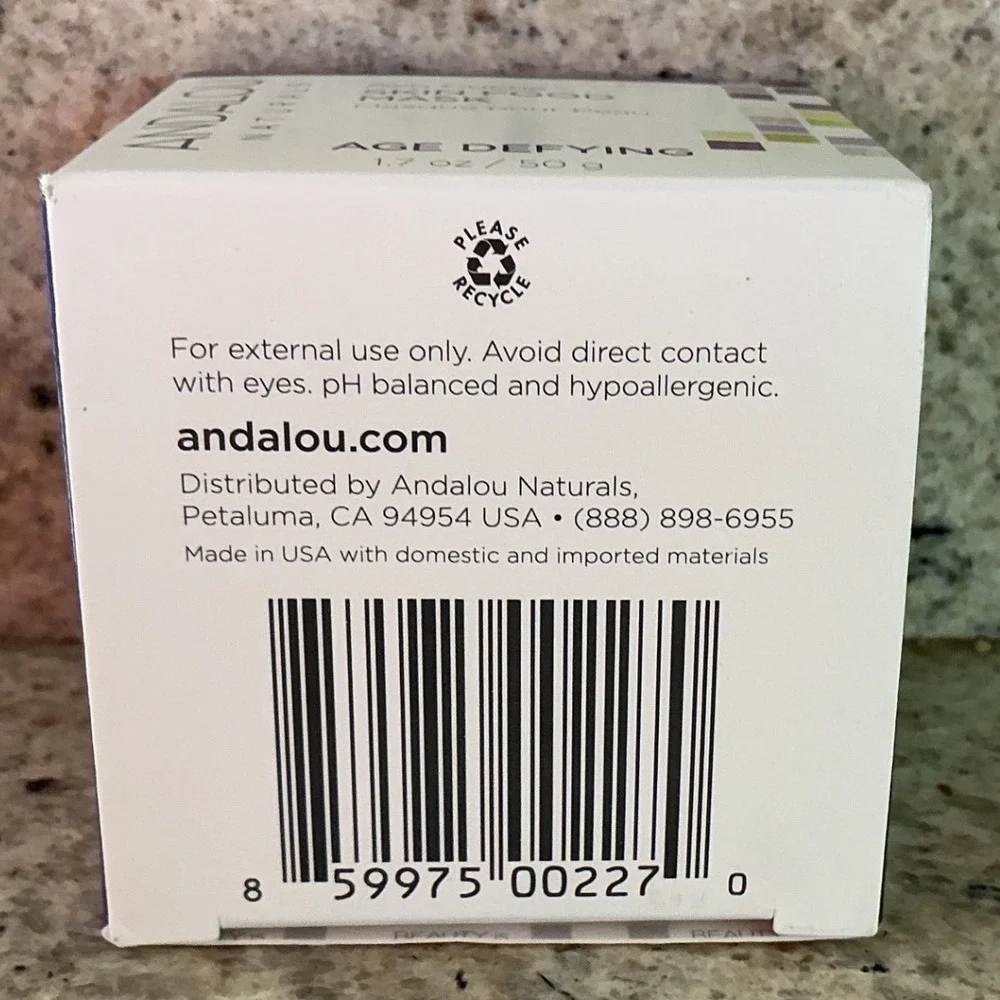 Andalou Naturals Avo Cocoa Skin Food Mask 1.7oz New‎ Age Defying Fruit Stem Cell